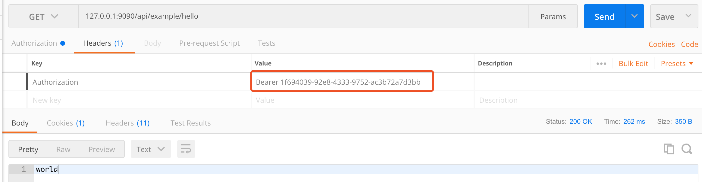 正确的访问令牌